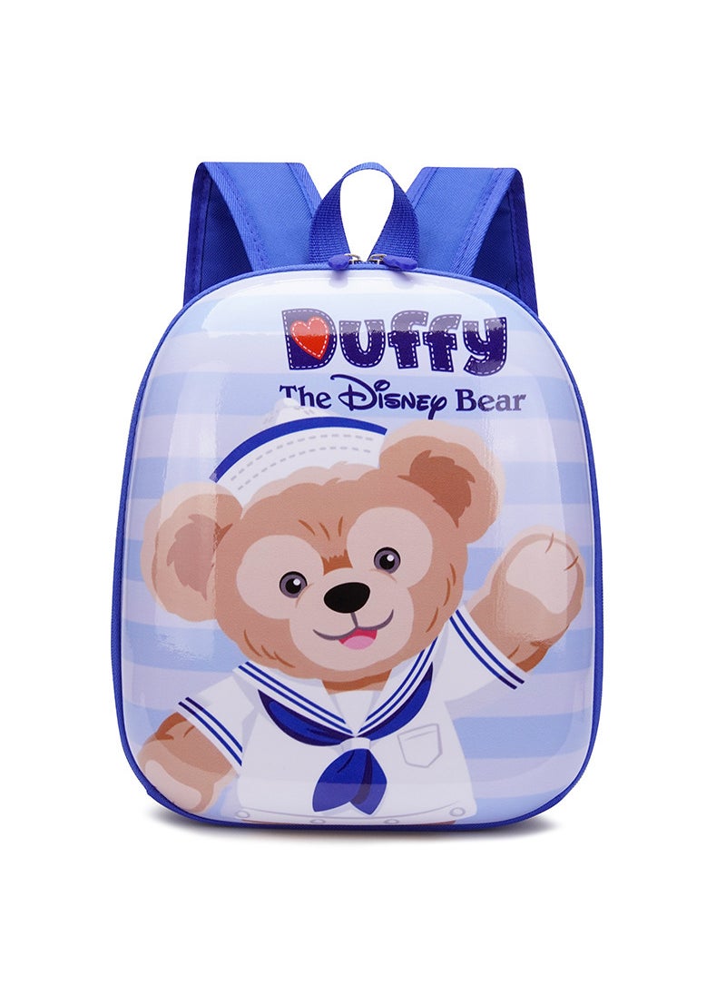 1 x 5 pcs Kids Cartoon Backpack 2-6 Years Lightweight Bear Blue