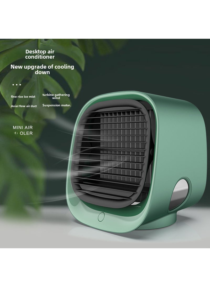 1 x 5 pcs Mini Humidifying Cooler Fan Portable USB Moran Green