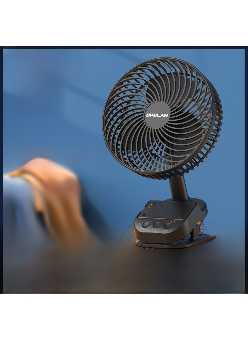 Opolar Portable USB Fan with Oscillation and Quiet Operation 10000 mA can shake his head