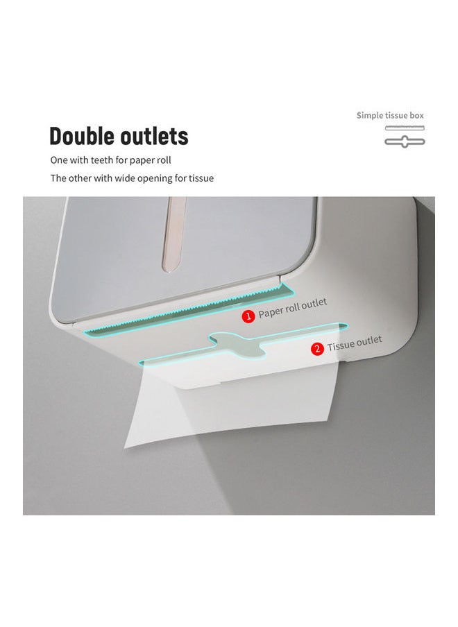 Waterproof Toilet Paper Holder Dispenser Black 21.50 x 14.00 x 14.00cm