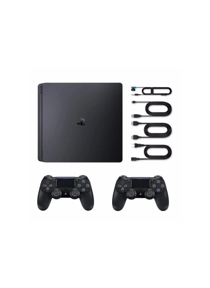 PlayStation 4 Slim 500GB Console With 2 Dualshock Controllers