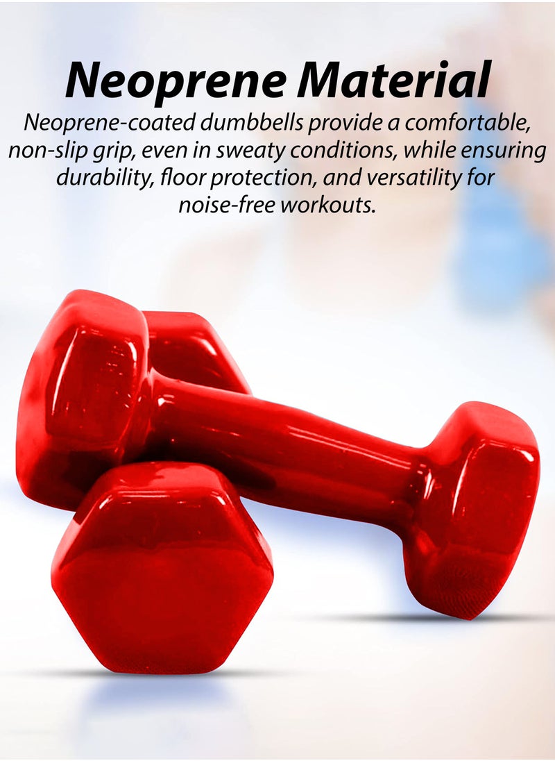 2 Pcs Hexagonal Dumbbells Set For Fitness And Strength Neoprene Coated Hand Weights Home Gym Equipment for Men and Women Arms Bicep Curl Push Ups Bodybuilding Exercises Whole Body Workout Strength Training Anti Slip Anti Roll Available in 1kg 2kg 3kg 4kg 5kg 6kg 7kg Each Dumbbell