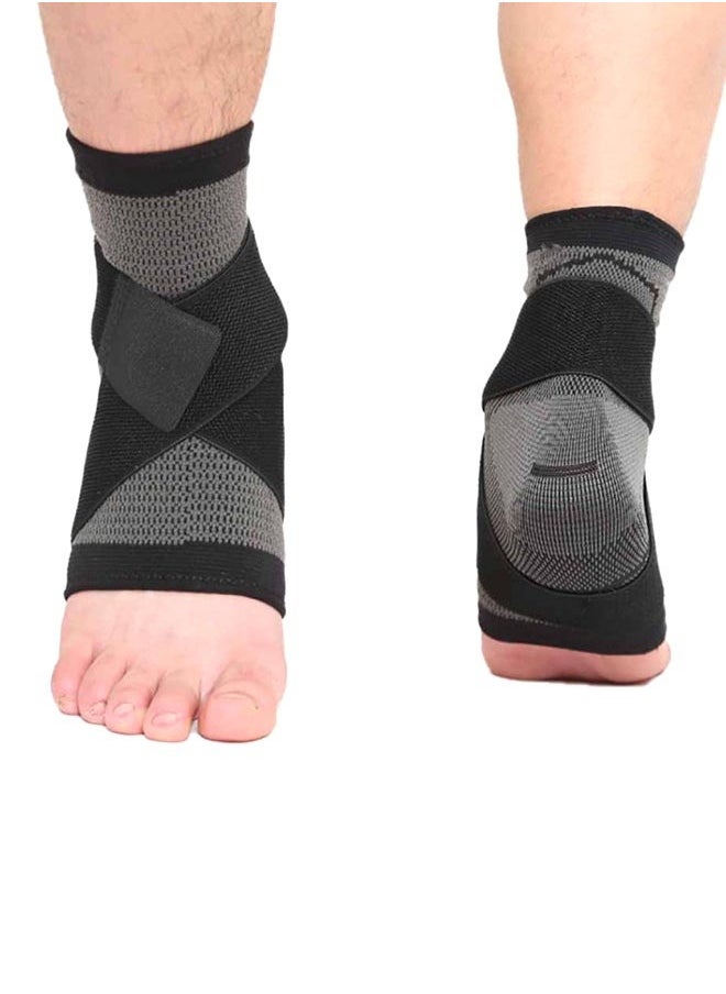 1-Piece Ankle Protector，Ankle Brace Adjustable Compression Ankle Support Strong Ankle Brace Sports Protection (Black)