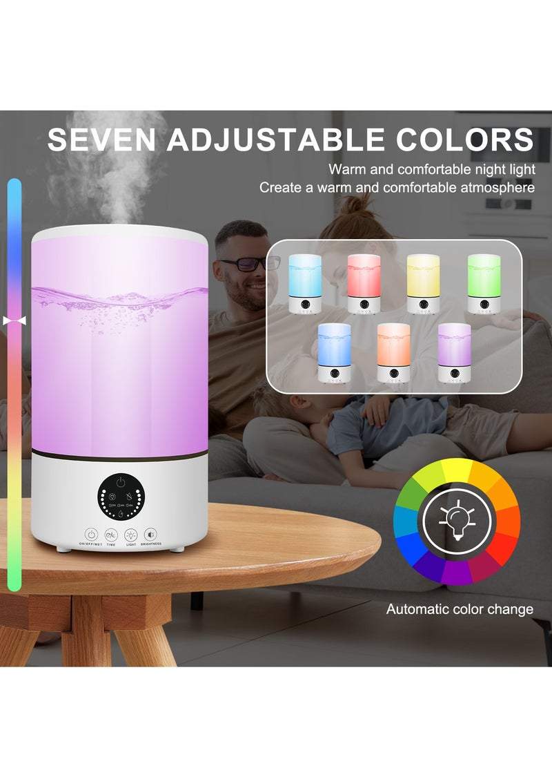 3L Humidifier,Cool Mist Humidifier,Auto Shut Off,7 Color Night Light for Large Room Home,Auto Shut Off,For Bedroom Living Room Nursery