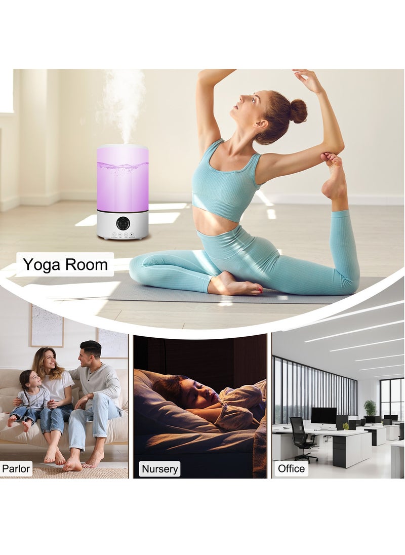 3L Humidifier,Cool Mist Humidifier,Auto Shut Off,7 Color Night Light for Large Room Home,Auto Shut Off,For Bedroom Living Room Nursery