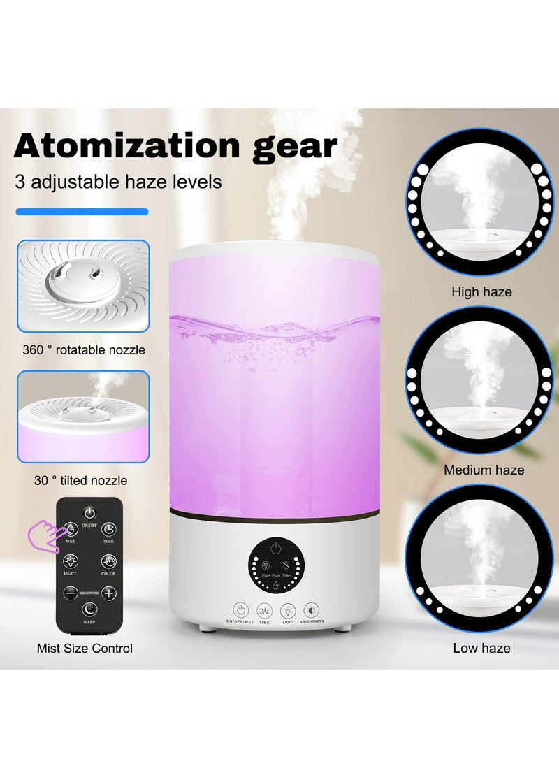 3L Humidifier,Cool Mist Humidifier,Auto Shut Off,7 Color Night Light for Large Room Home,Auto Shut Off,For Bedroom Living Room Nursery