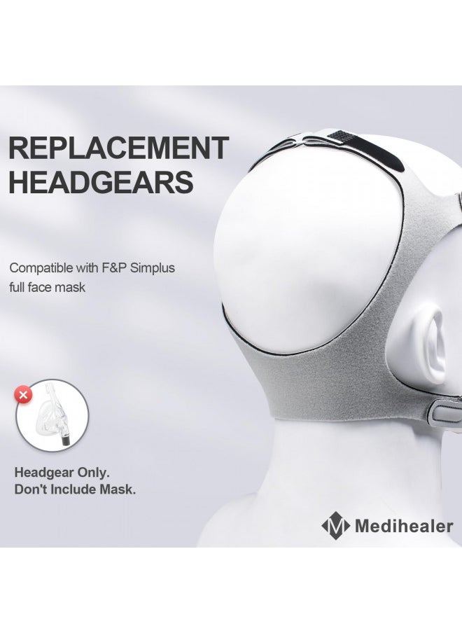 1 Pack Replacement Headgear for Fisher and Paykel Simplus Full Face Mask - Adjustable CPAP Headgear med/lrg for Simplus, Snugly Fit & Reduce Air Leaks, Great Value Supplies by Medihealer.