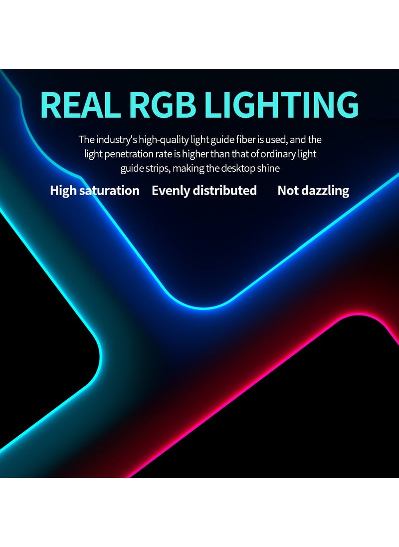 RGB Gaming Mouse Pad with Wireless Charger, Phone Stand, and LED Lighting – Multi-Functional Desk Accessory for Gamers & Office Use