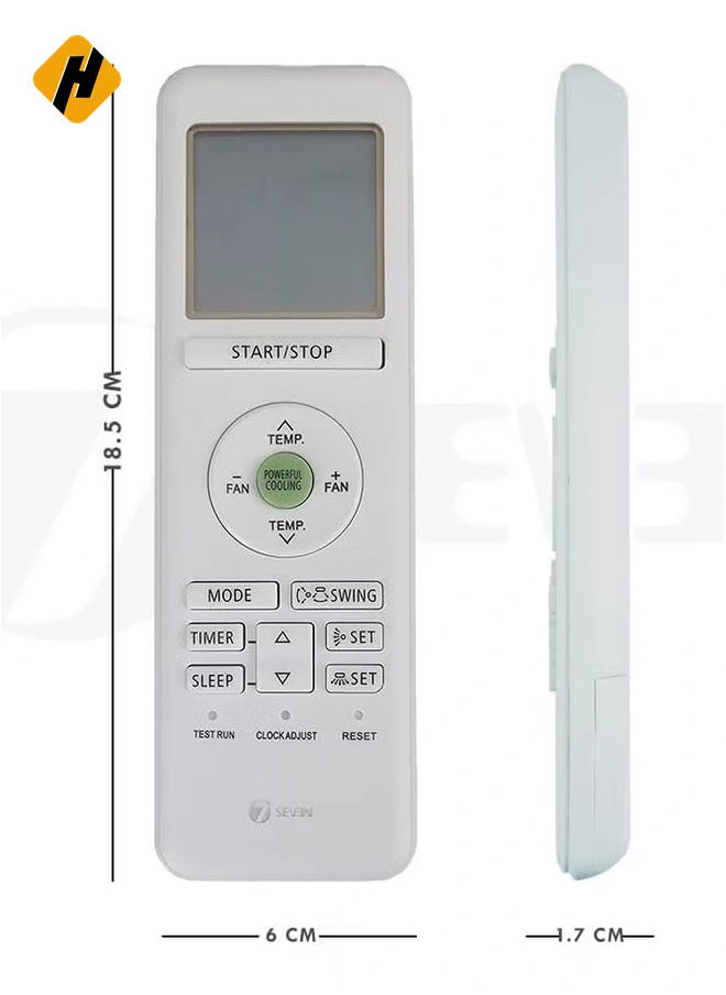 VE-203 Air Conditioner AC Remote Compatible for AR-RHA2E AR-RAH1U AR-RAH1E O General