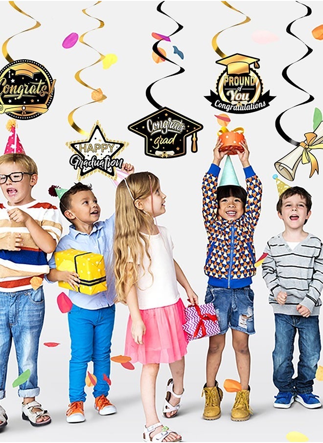 45 PCs  Graduation Party Decorations Graduation Party Decorations Kit Graduation Decorations Class of 2024 Set with Congrats Grad Banner, Graduation Balloons, Cake Decorations Party Supplies