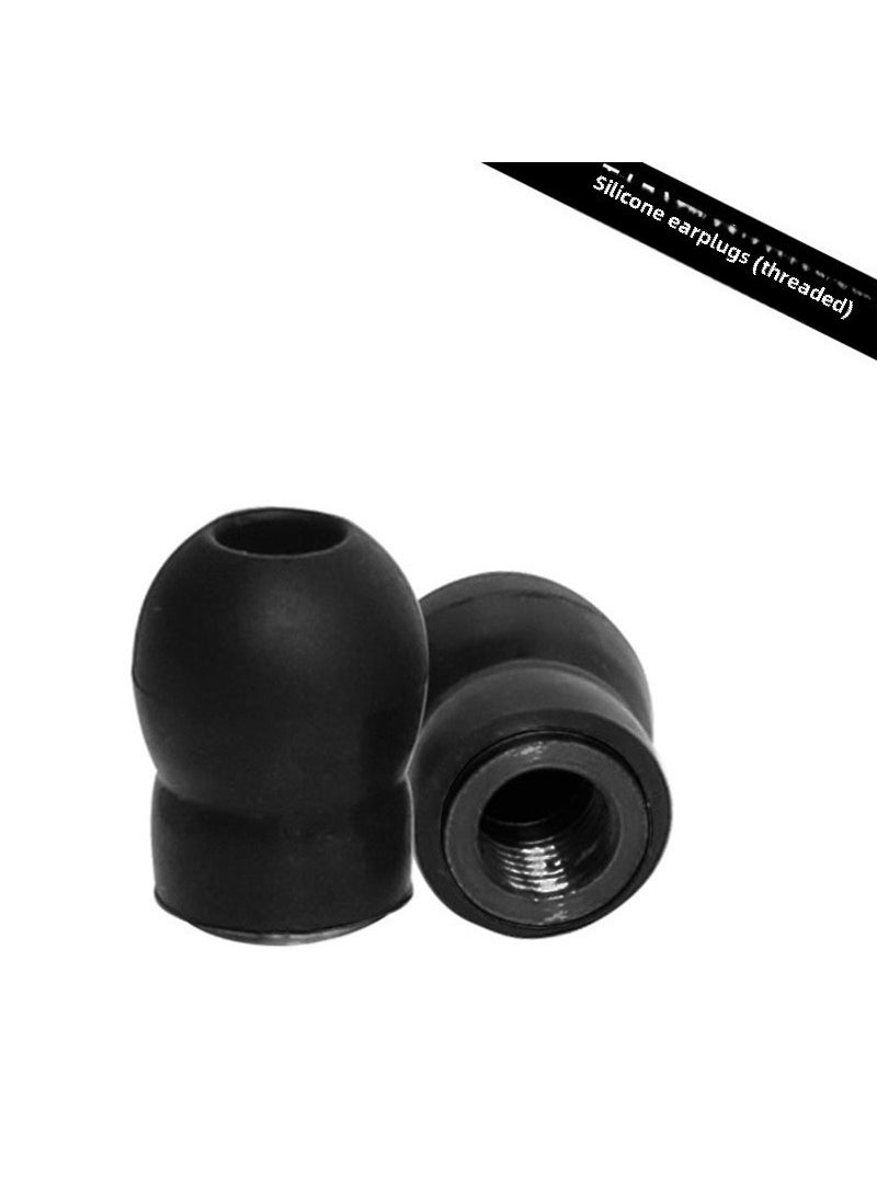 Medical Stethoscope Accessories Kit Kai silicone earplugs (with thread) 1 pair Black