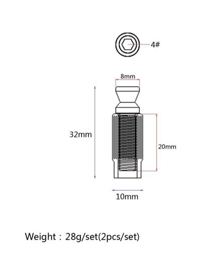 2 PCS Genuine Original Electric Guitar Double System Locking Tremolo Bridge Studs And Anchors Elevating Screws for Floyd Rose Style Tremolo System Bridge