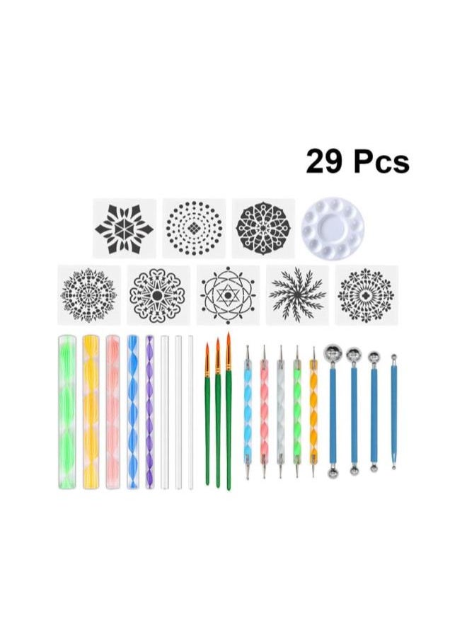 29pcs Mandala Dotting Tools Set Stencil Painting Tools for Painting Rocks