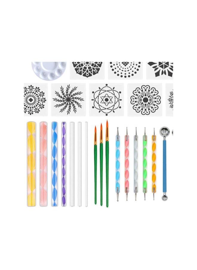 29pcs Mandala Dotting Tools Set Stencil Painting Tools for Painting Rocks