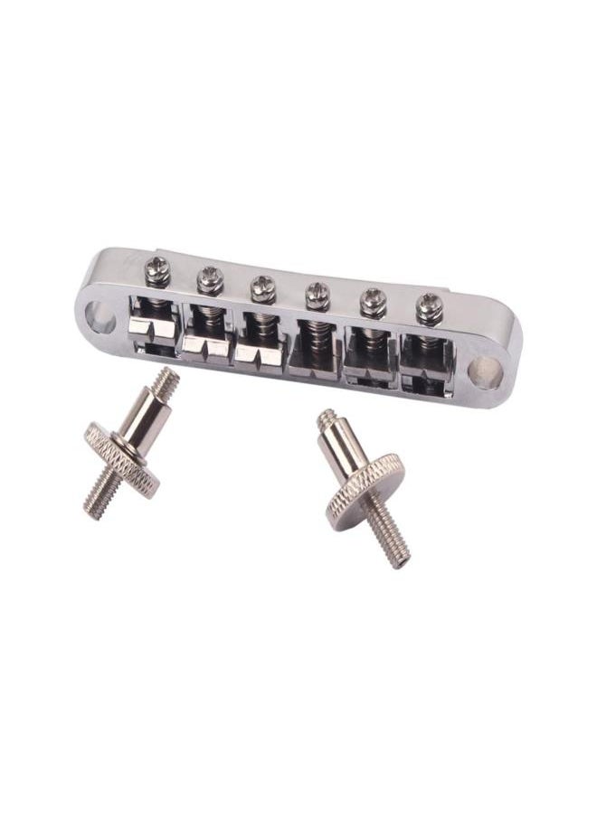 LP Bridge Tune O Matic Bridge Adjustable Chrome Plated Guitar Bridge for Guitars Musical Replacement Accessory