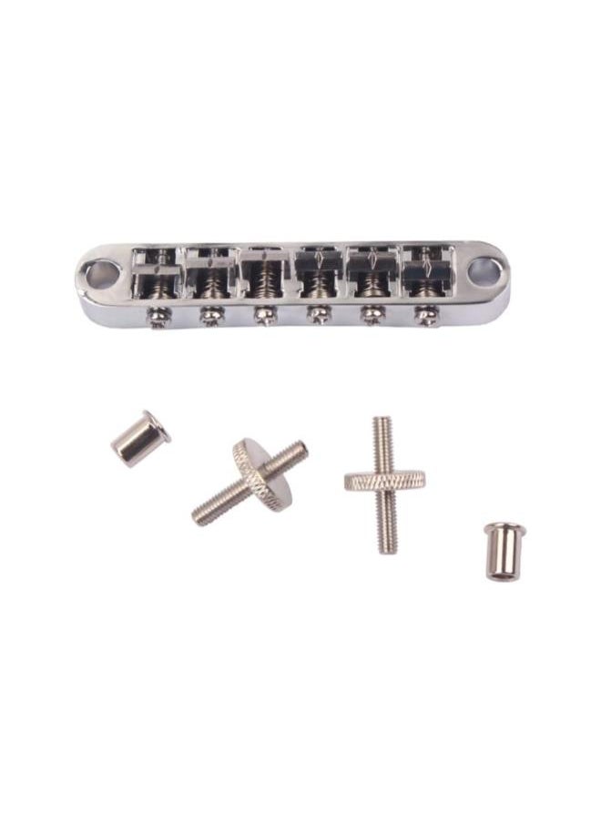 LP Bridge Tune O Matic Bridge Adjustable Chrome Plated Guitar Bridge for Guitars Musical Replacement Accessory