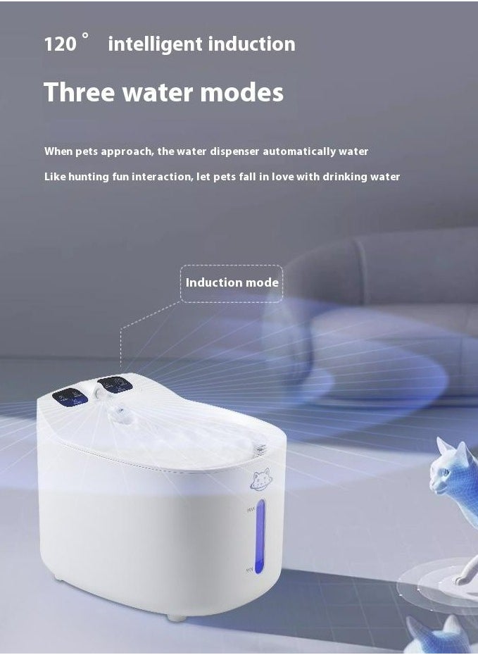 Intelligent pet water dispenser USB rechargeable water dispenser automatic cycle filtration cat live water machine