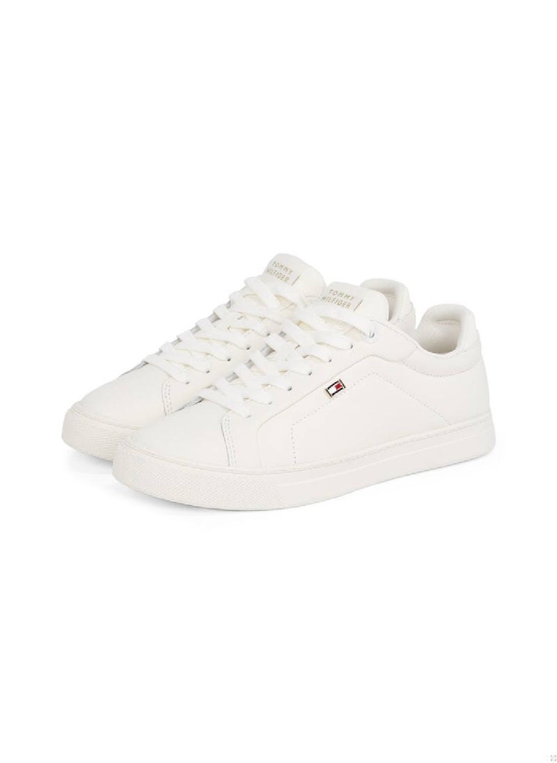 Women's Icon Court Trainers - Leather, White