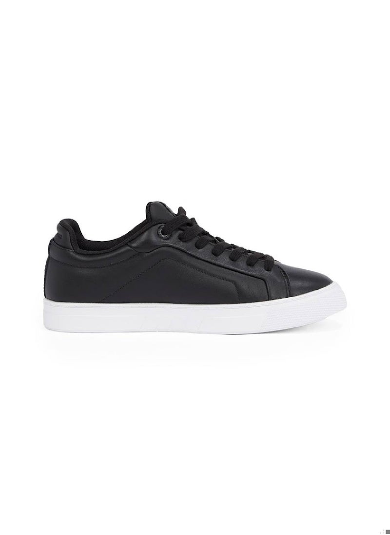 Women's Icon Court Trainers - Leather, Black