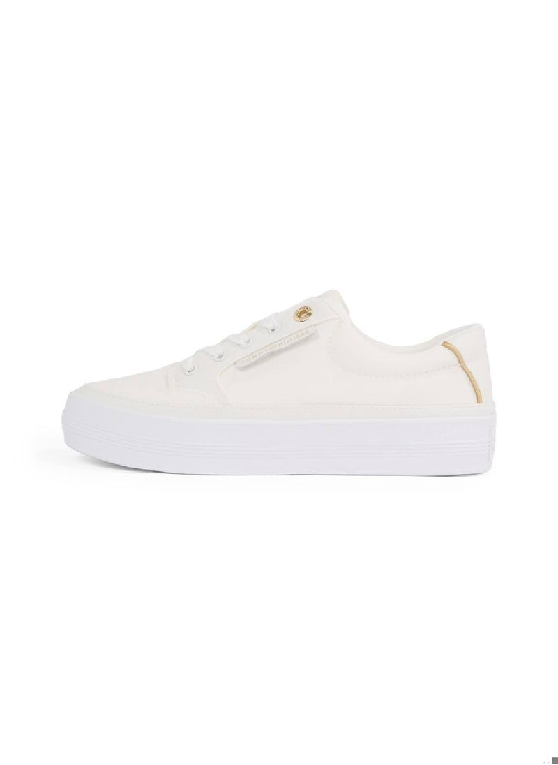 Women's Essential Textile Trainers - Cotton, White