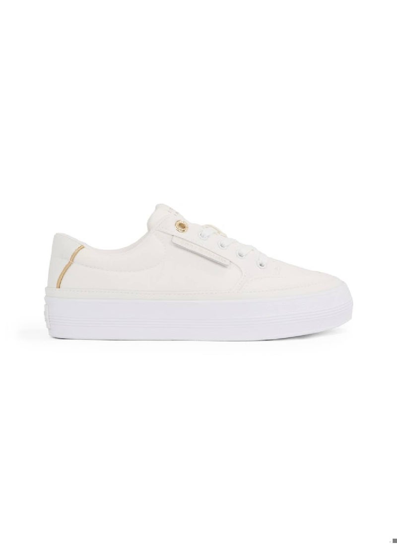 Women's Essential Textile Trainers - Cotton, White