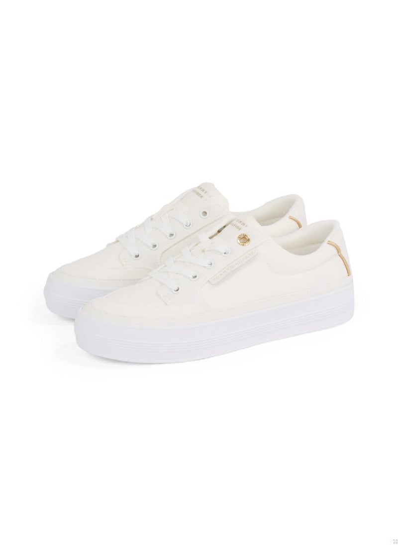 Women's Essential Textile Trainers - Cotton, White