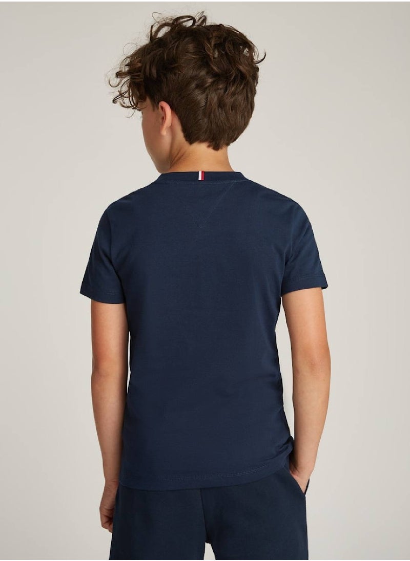 Boys Monotype 1985 Regular T-shirt - Cotton, Blue