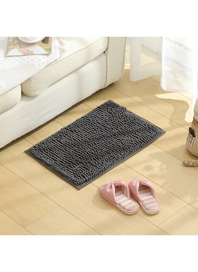 Microfiber Washable Indoor Bath Rug Grey 40×60centimeter