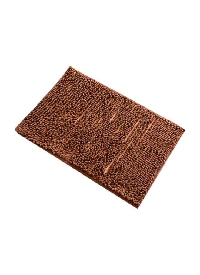 Rectangular Bath Mat Brown One Size