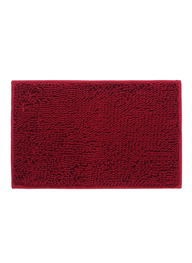 Microfiber Washable Indoor Bath Rug Red 40×60centimeter