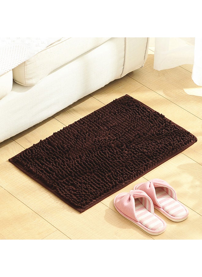 Microfiber Washable Indoor Bath Rug Brown 40×60centimeter