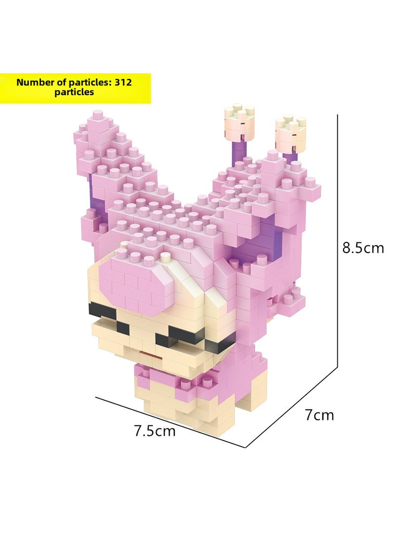 1 x 5 pcs Lepin 8093 Micro Diamond Building Blocks Educational Toy 8088A tail meow [312PCS]]