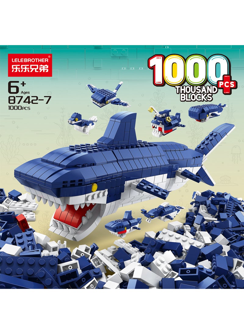 Educational Building Blocks Space Shuttle Kit Shark 6-in-1 (Lele brothers 8472-7)