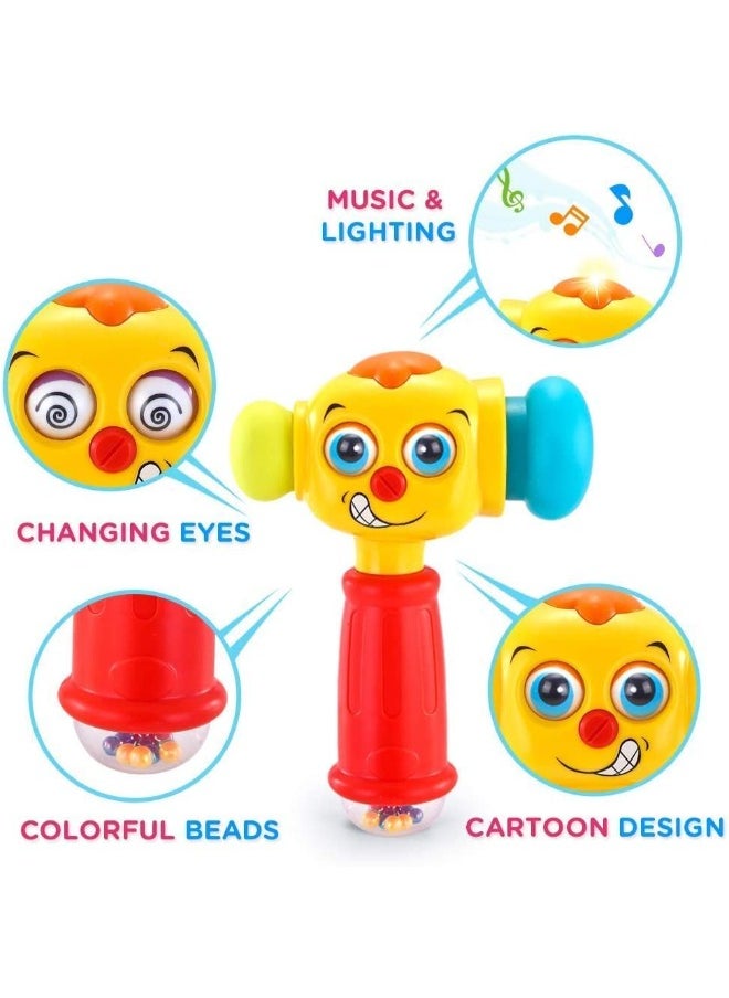 Light & Musical Baby Hammer Toy for 12-18 Months | Fun Toddler Toy with Changeable Eyes, Sound, and Light | Infant Toys for 1 Year Old Boys & Girls