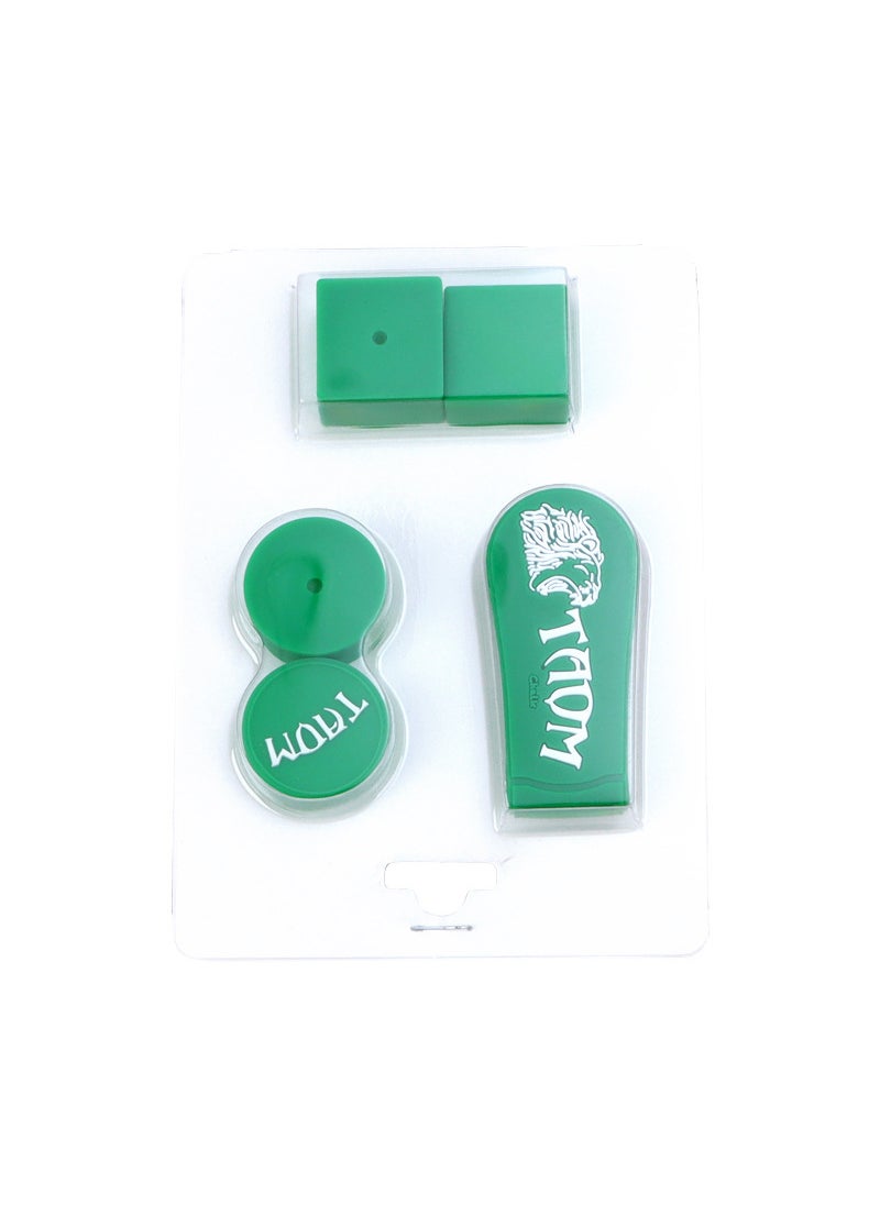 Silent Magnetic Chalk Holder for Billiards green