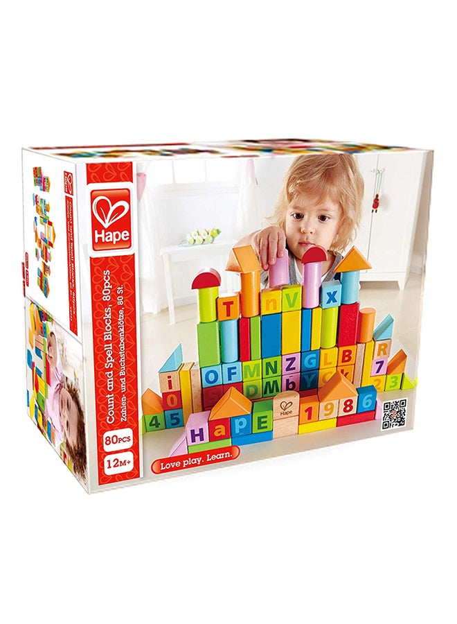 Solid Beech Wood Stacking Blocks With Carrying Sack