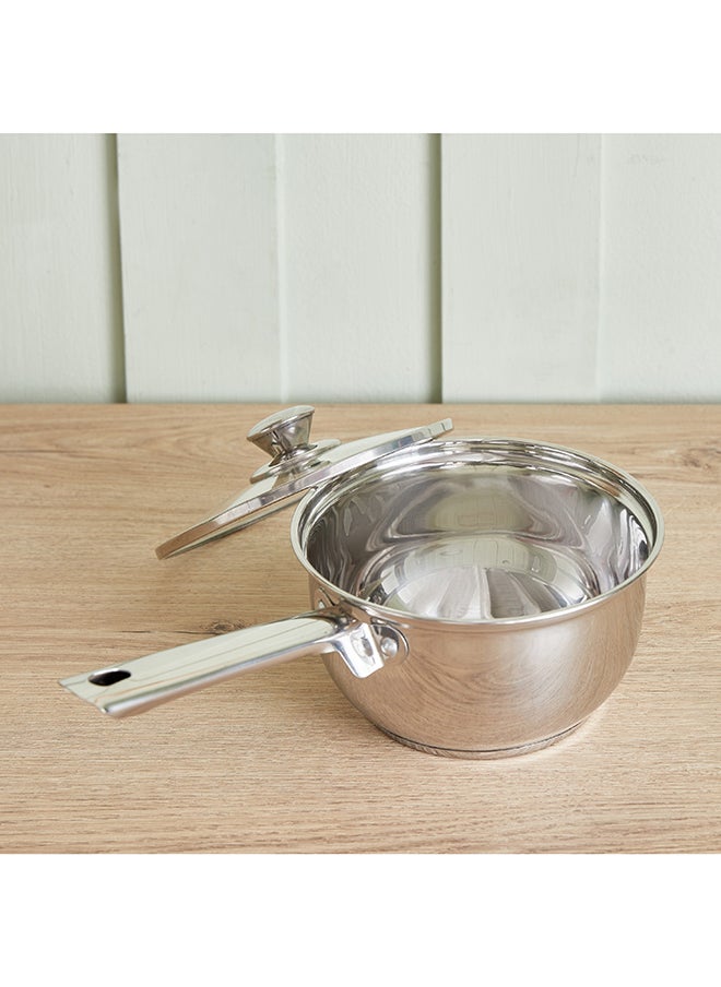 Stilo Stainless Steel Saucepan with Lid 18 x 9.3 x 18 cm