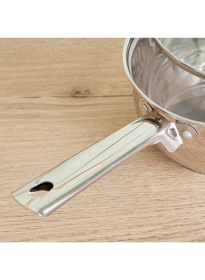 Stilo Stainless Steel Saucepan with Lid 18 x 9.3 x 18 cm