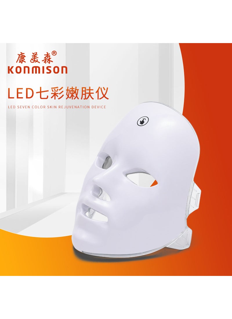 1 x 5 pcs LED Light Therapy Facial Mask Home Skincare Device White