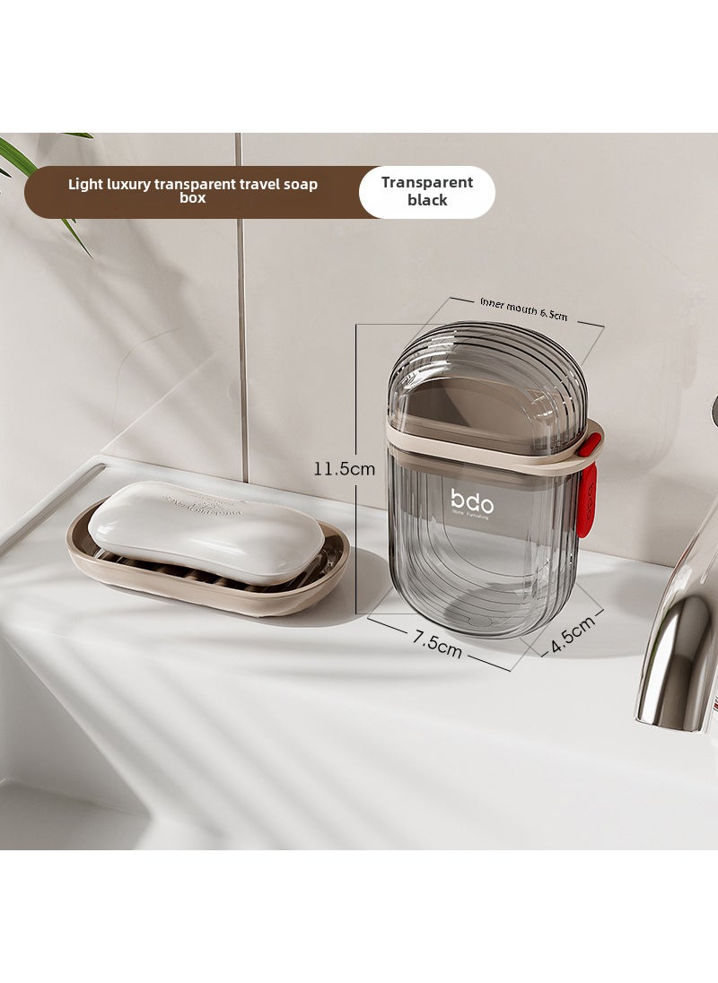 Creative Travel Soap Box with Drain transparent