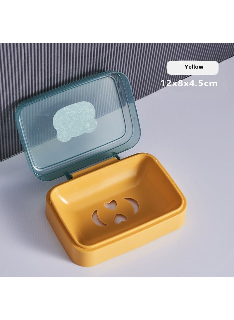 Drainage Soap Case for Bathroom Yellow