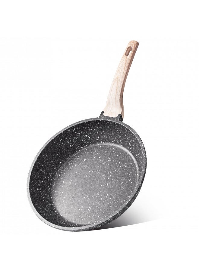 CAROTE Nonstick Frying Pan Skillet,Non Stick Granite Fry Pan Egg Pan Omelet Pans, Stone Cookware Chef's Pan, PFOA Free,Induction Compatible(Classic Granite, 8-Inch)