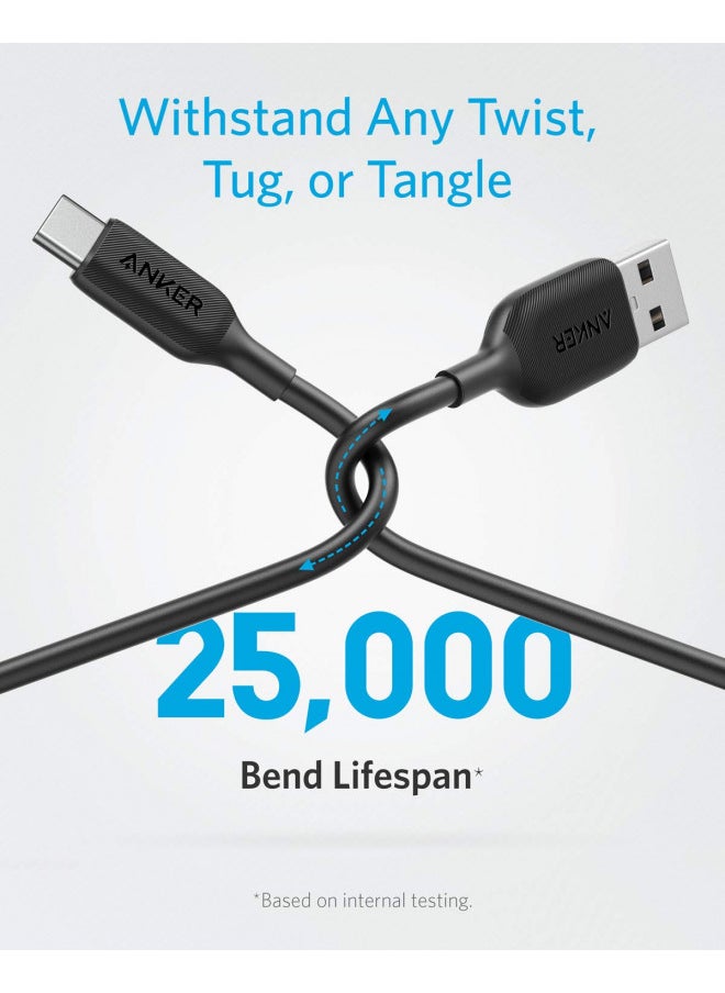 USB Type C Cable, Anker Powerline III USB-A to USB-C Fast Charging Cord (10 ft), Compatible with Samsung Galaxy S10 S9 Plus S8 Plus, LG V20 G7 G6 G5, Sony XZ, and More