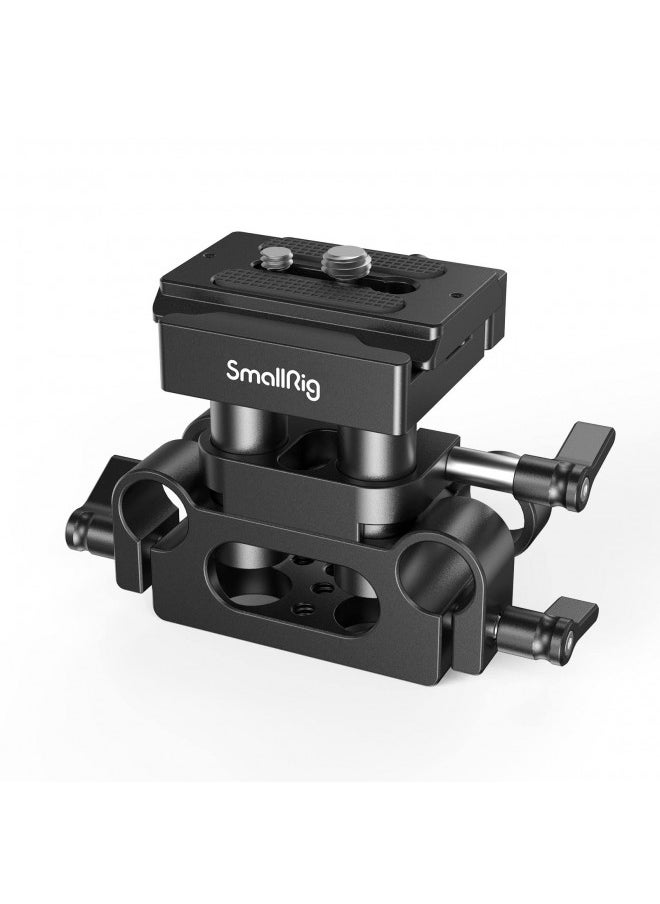 SMALLRIG Universal 15mm Rail Support System with 15mm Rod Clamp and Quick Release Plate - 2272