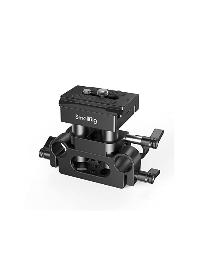 SMALLRIG Universal 15mm Rail Support System with 15mm Rod Clamp and Quick Release Plate - 2272