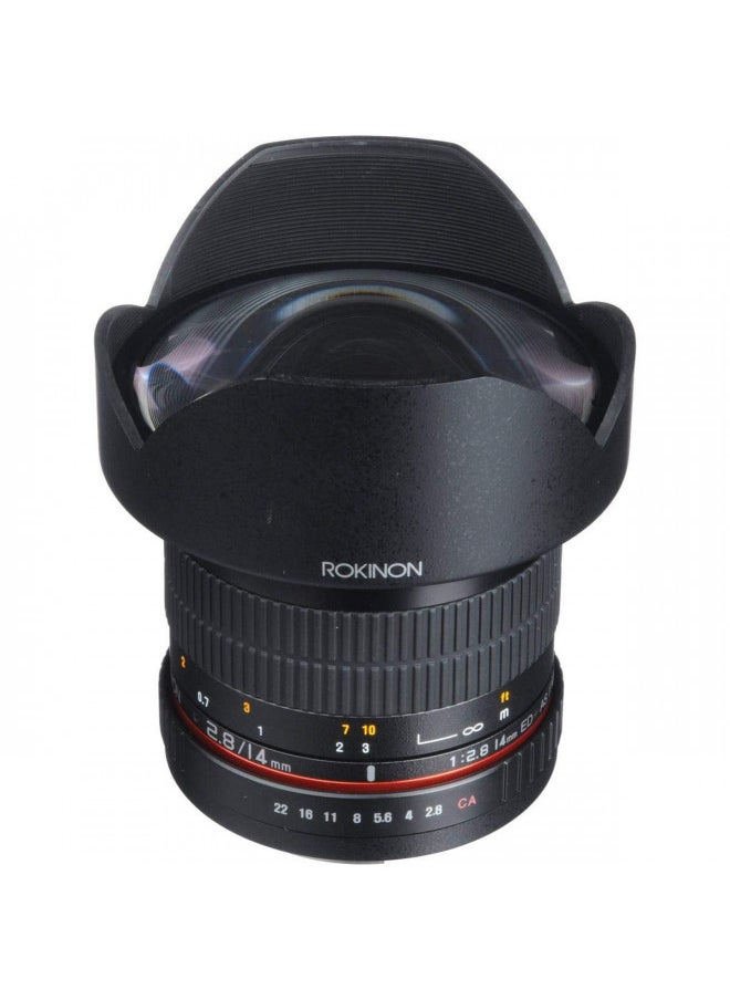 Rokinon FE14M-C 14mm F2.8 Ultra Wide Lens for Canon (Black)