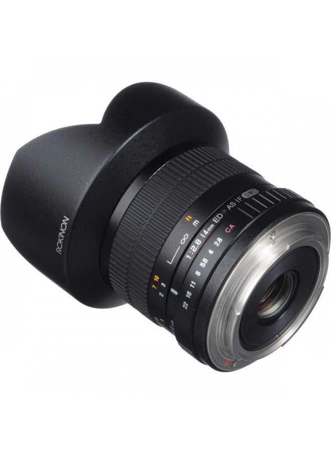 Rokinon FE14M-C 14mm F2.8 Ultra Wide Lens for Canon (Black)