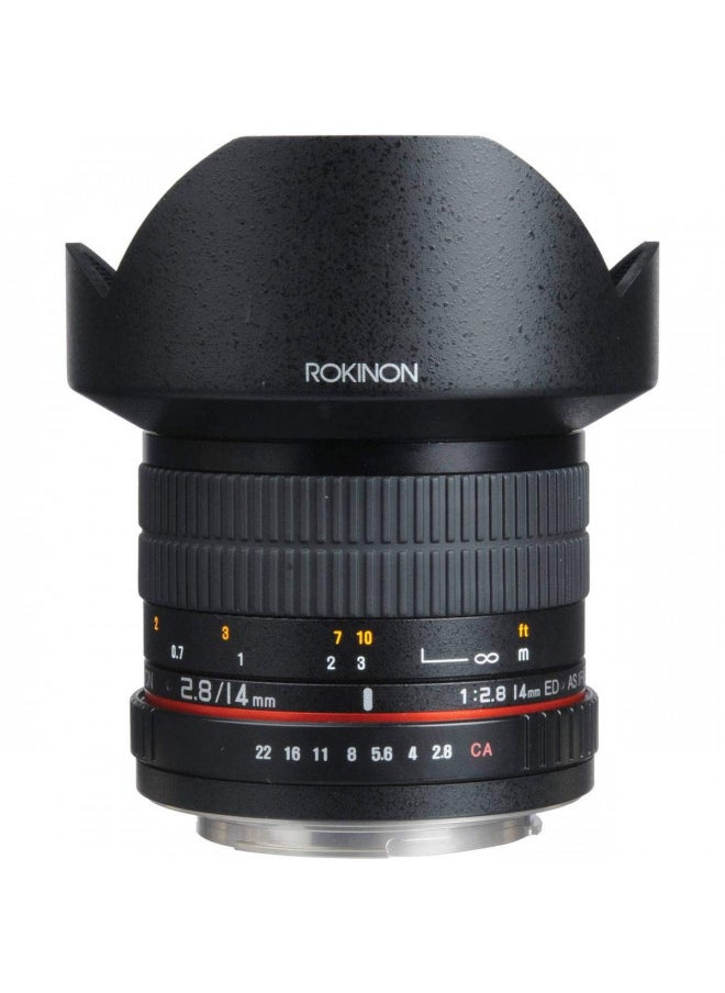 Rokinon FE14M-C 14mm F2.8 Ultra Wide Lens for Canon (Black)