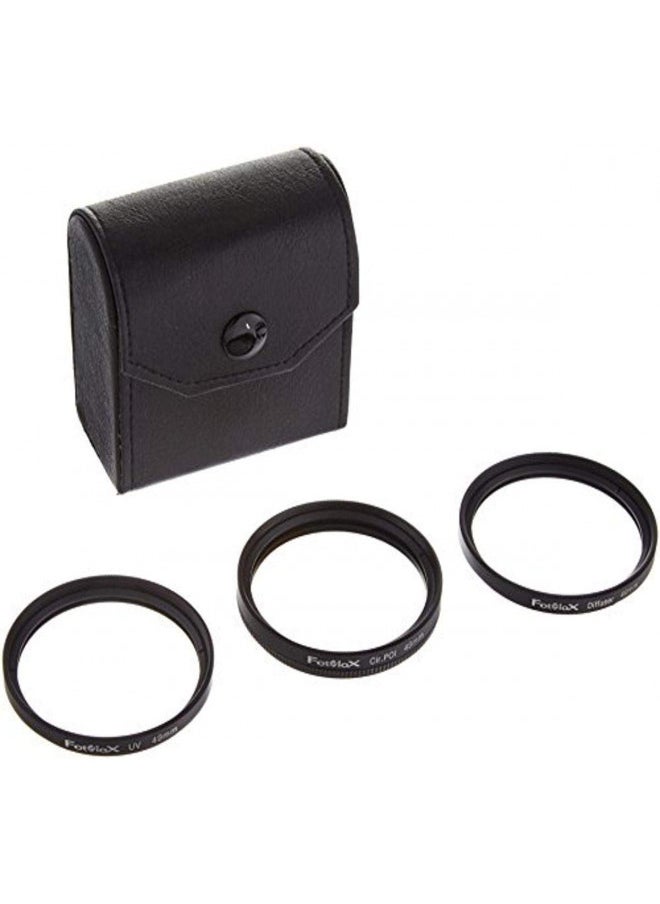 Fotodiox Filter Kit, UV, Circular Polarizer, Soft Diffuser, 49mm for Canon, Nikon, Sony, Olympus, Pentax, Panasonic Camera Lenses.