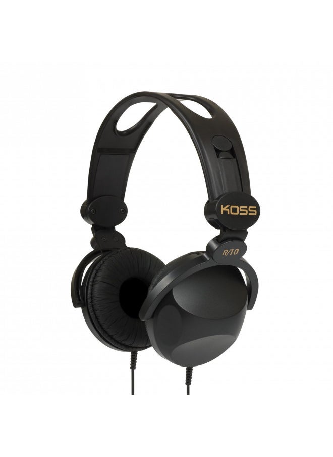 Koss R-10 On-Ear Headphones | Black | 8-foot cord | Lightweight